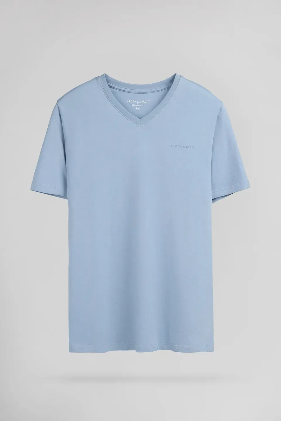 Teddy Smith Tawax 2 T-shirt scollo V blu grigio uomo