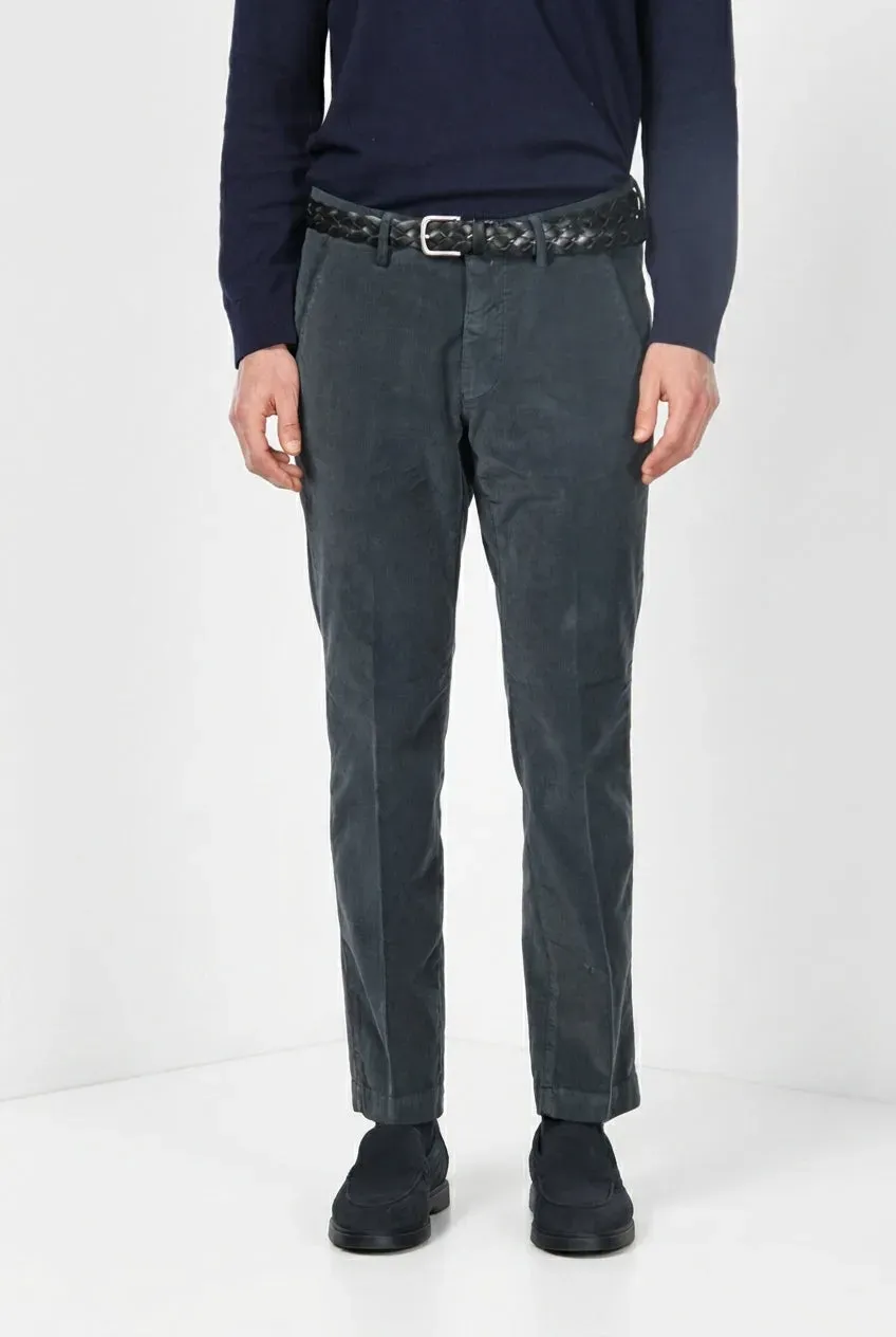 Mason's Torino chino uomo grigio scuro slim velluto