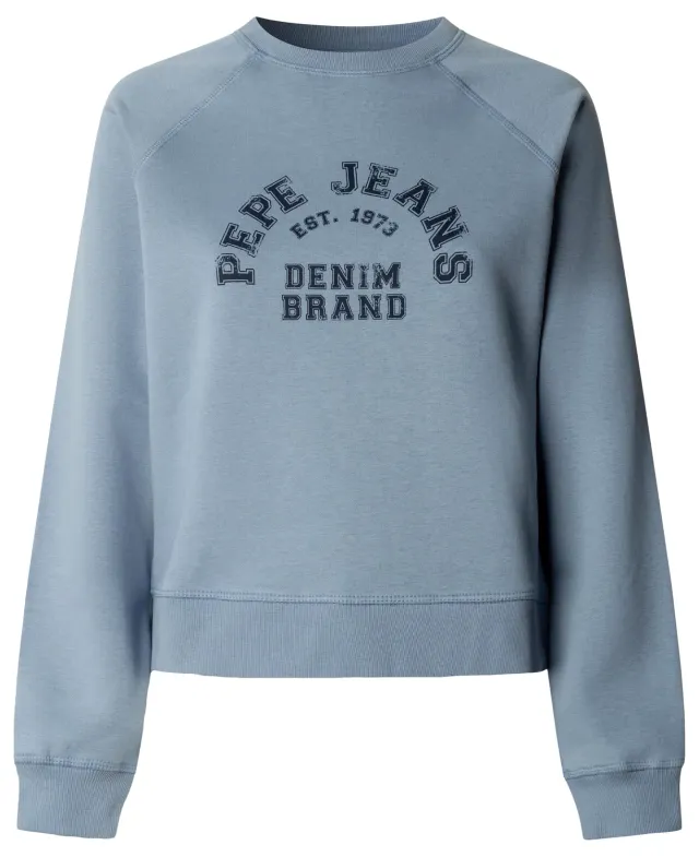 Pepe Jeans Team Logo Ranglan Crew felpa XS cotone