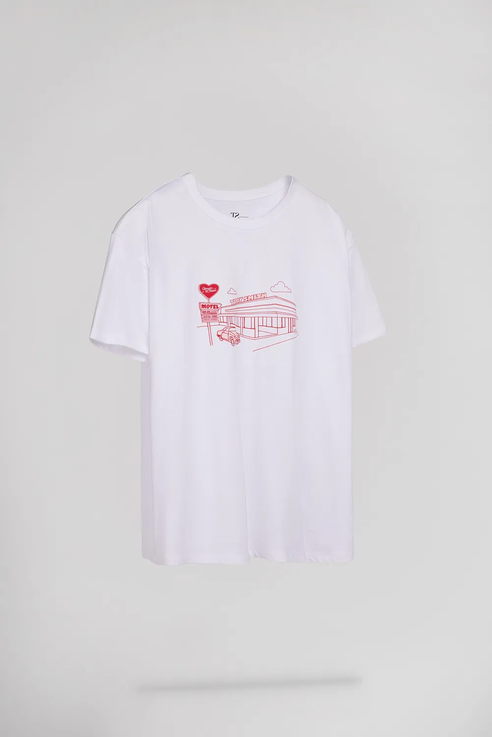 Teddy Smith T-Ley MC t-shirt donna oversize bianca cotone