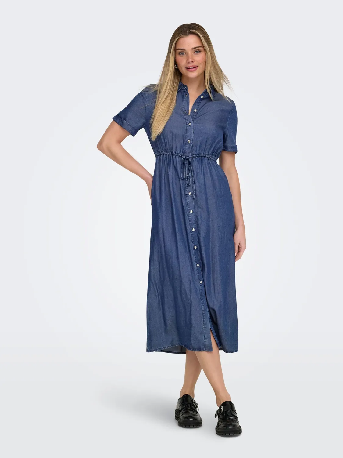 ONLY Onlcharis vestito lungo donna denim taglia S