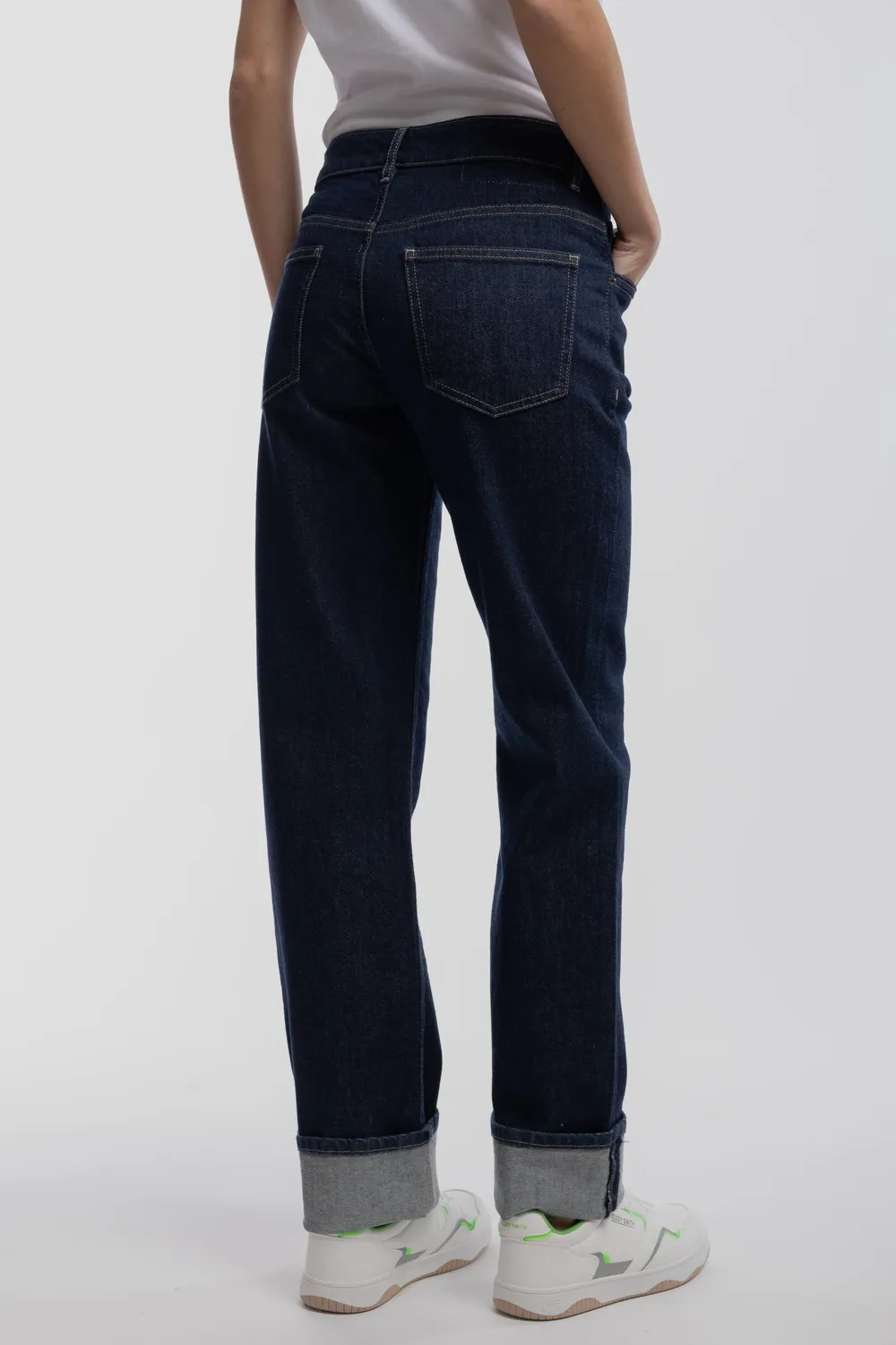 Teddy Smith Icon Boyfriend Jeans Donna Dark Blue Denim Brut