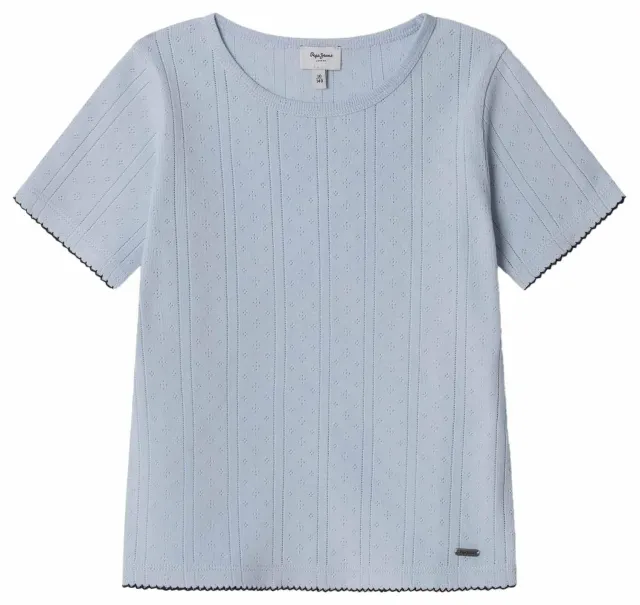Pepe Jeans Gianella t-shirt azzurra 10 anni costine