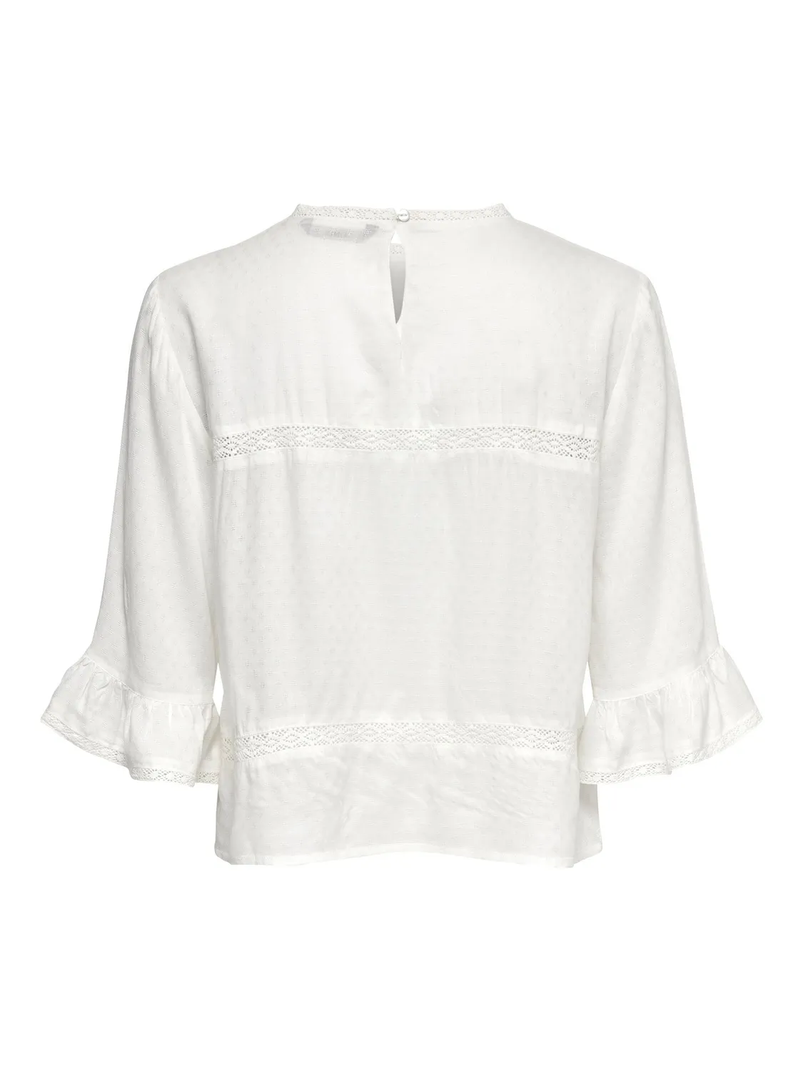ONLY Onlanemone 3/4 camicia donna Cloud Dancer 40 ricamata