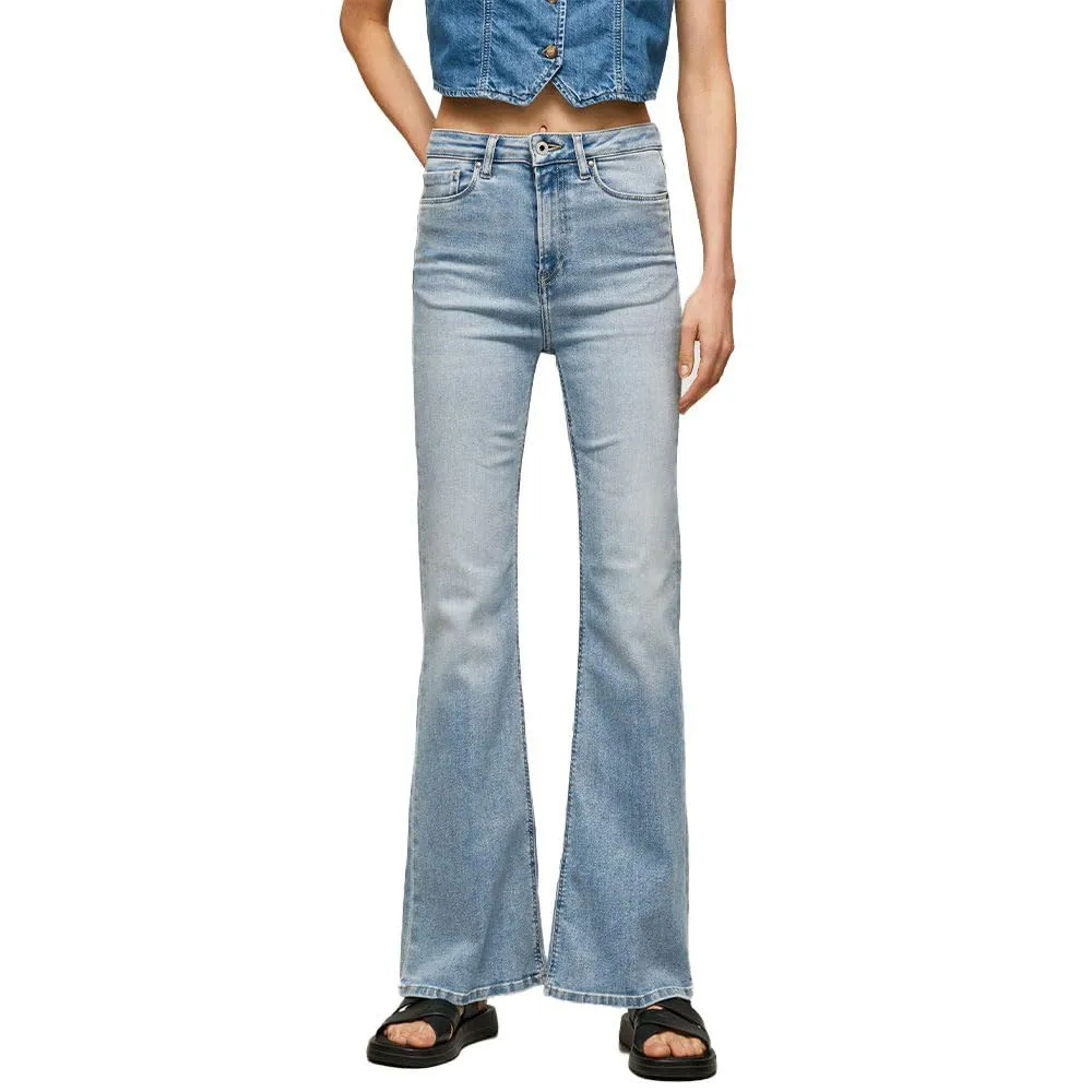 Pepe Jeans Willa Jeans Donna Denim Elasticizzato Blu