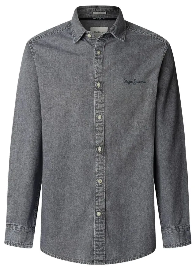Pepe Jeans Classic Slim Shirt Camicia Uomo Denim