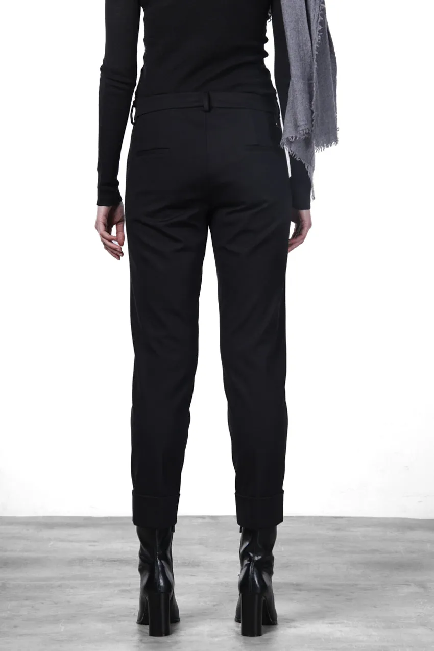Mason's New York Carrot Chino Donna Nero Jersey Tecnico