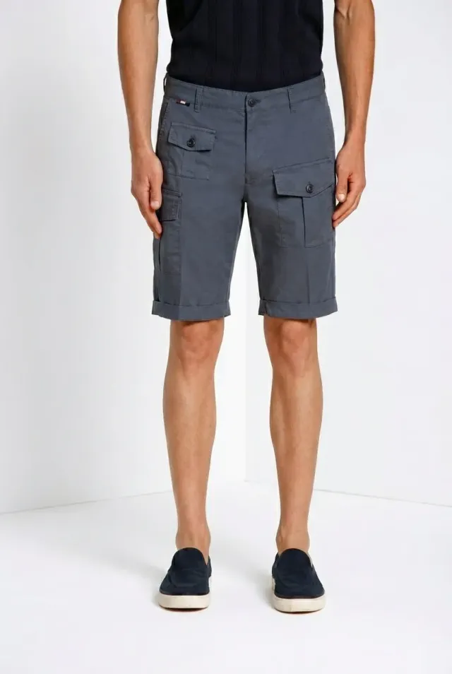 Mason's George Coolpocket bermuda cargo azzurra stretch