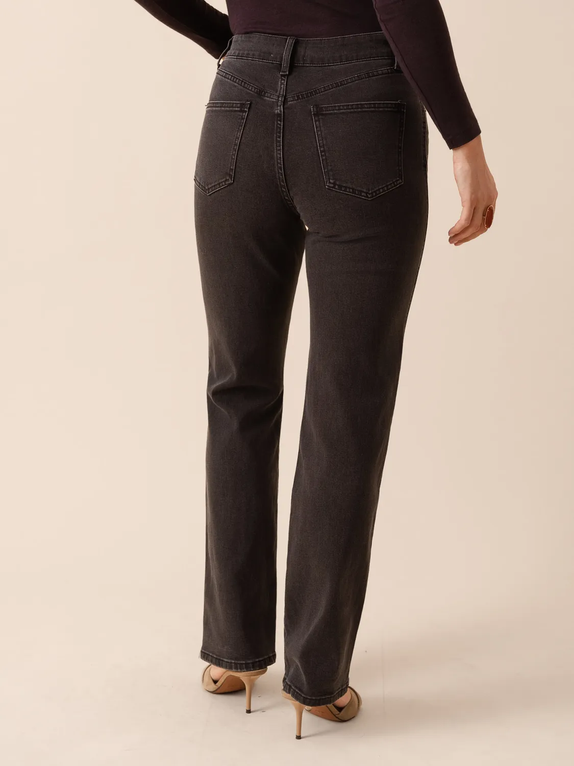 Oraije Kendall jeans dritto lungo grigio scuro