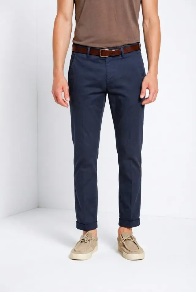 Mason's Torino Flex chino uomo blu navy slim