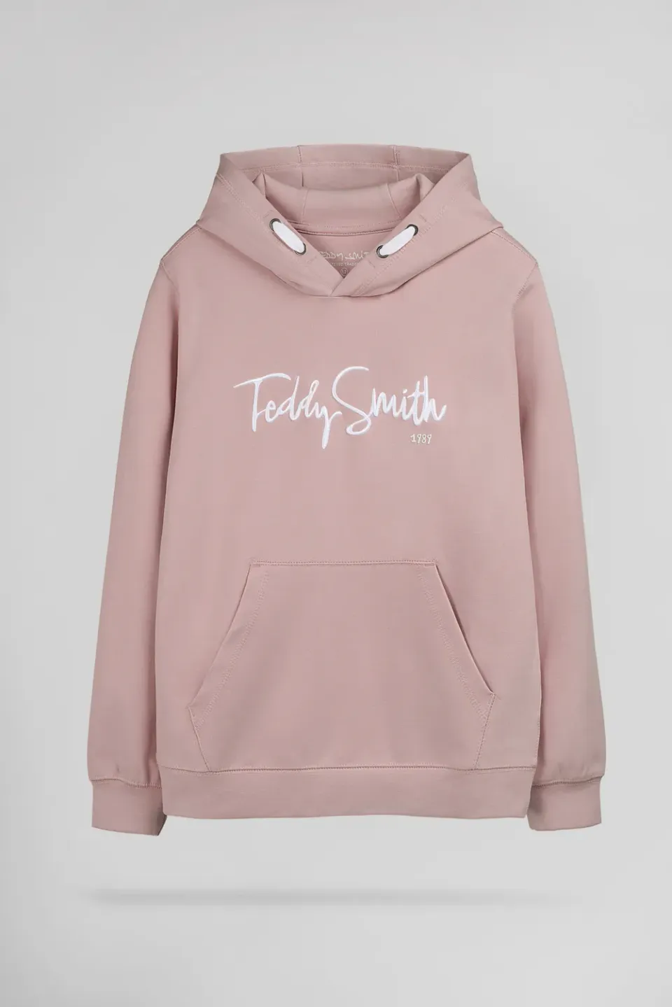 Teddy Smith S-Evry Hoody JR felpa bambino rosa wood rose