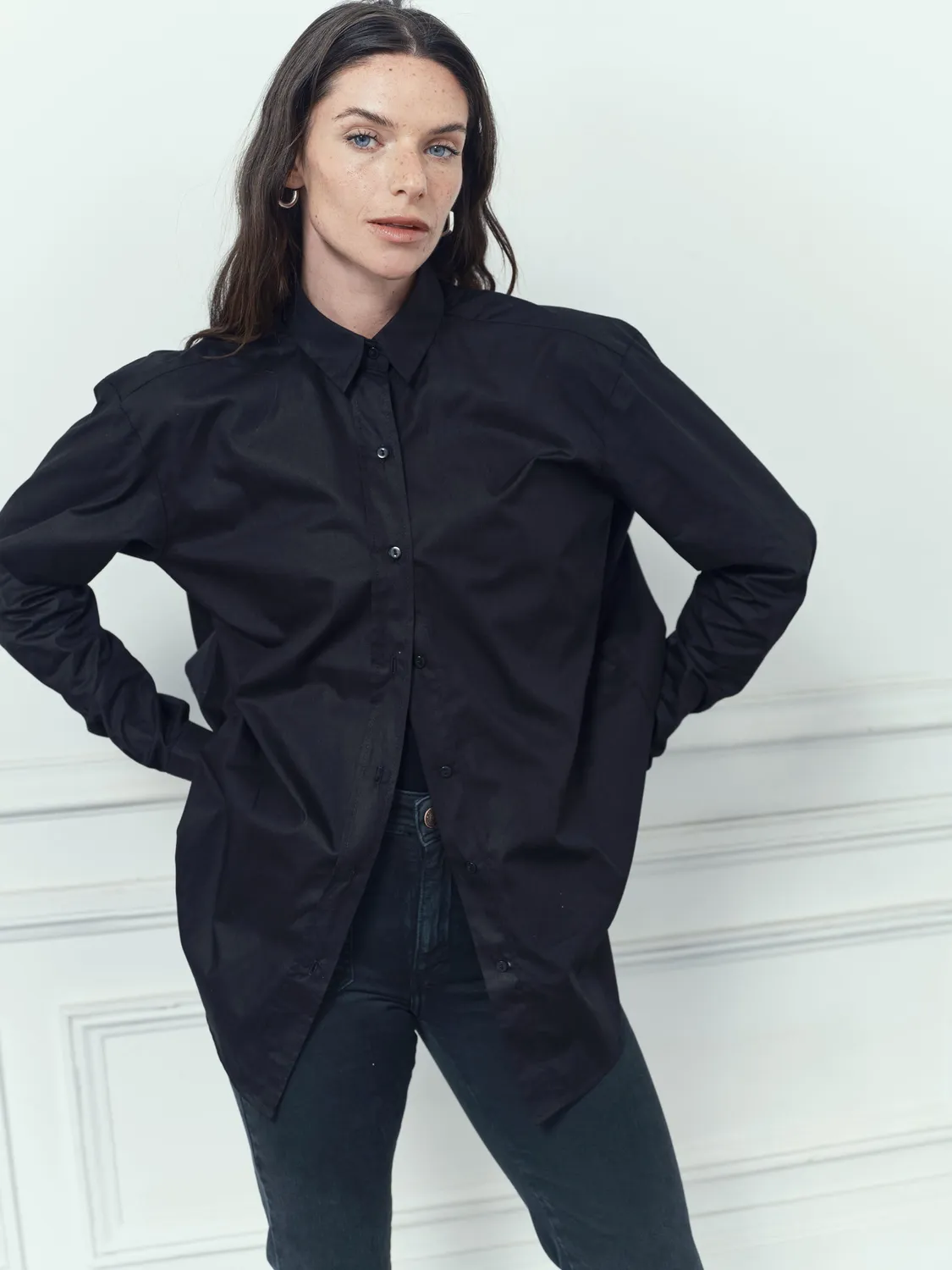 Acquaverde White Shirt camicia nera oversize