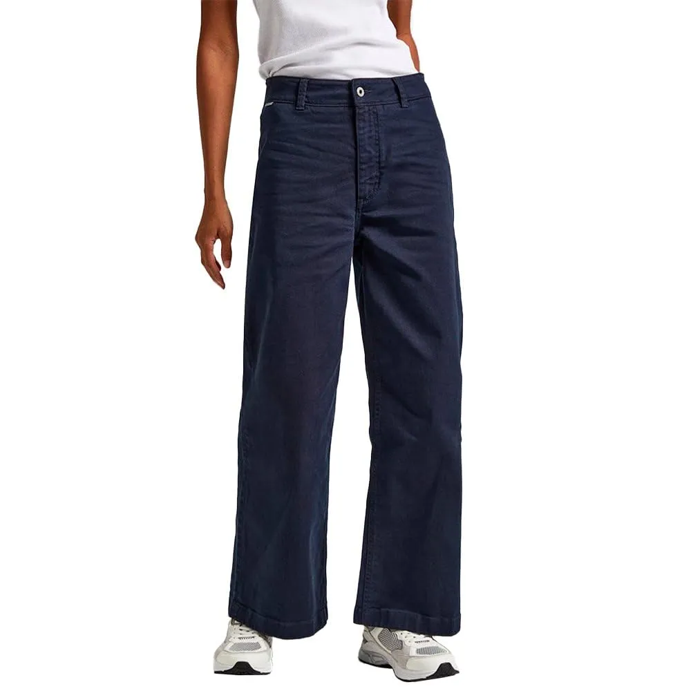 Pepe Jeans Tania pantaloni donna blu 30W gamba larga