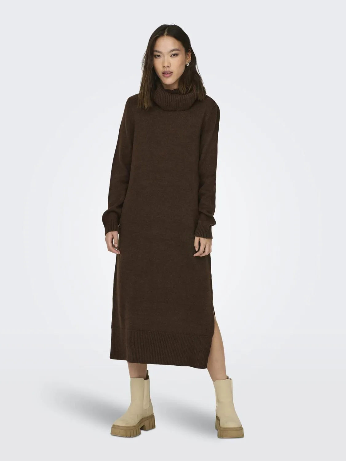 ONLY ONLBRANDIE Abito Midi Donna M Marrone