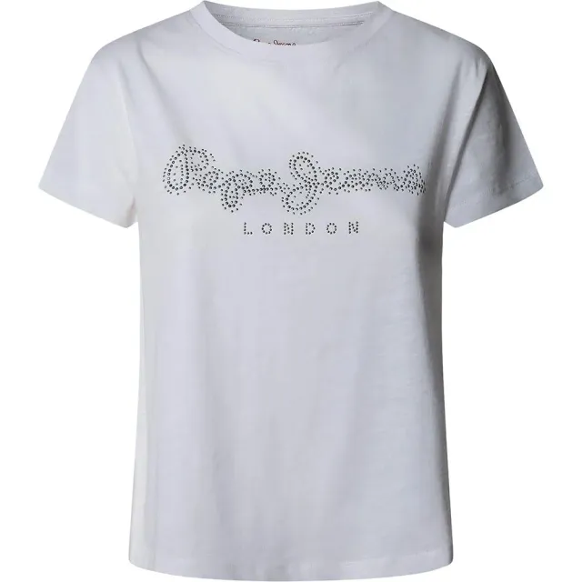 Pepe Jeans Ryleigh T-Shirt Donna Girocollo Paillettes Taglia M