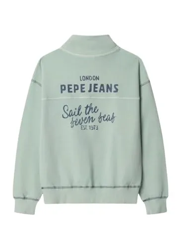Pepe Jeans Preston Felpa Bambino 12 Anni Mezza Zip