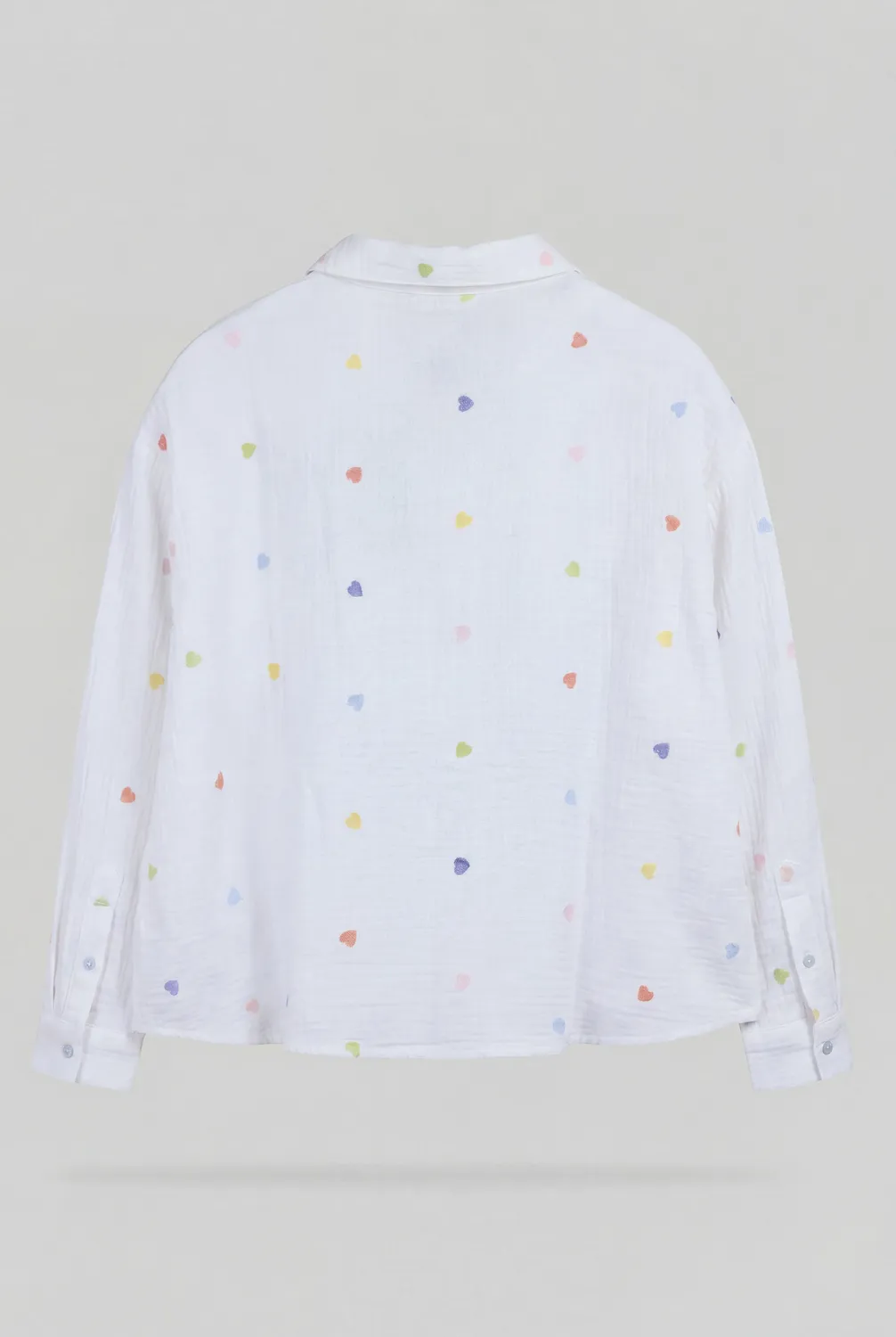 Teddy Smith C-Livana camicia bianca donna cuori garza
