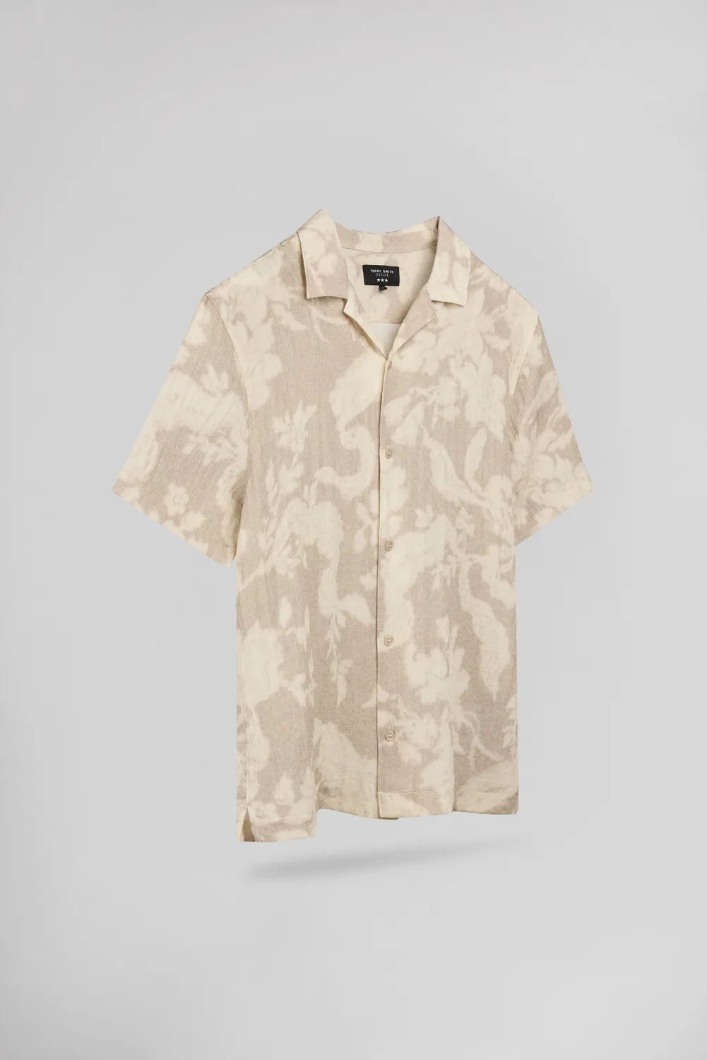 Teddy Smith C-Anders Camicia Hawaiana Beige Viscosa