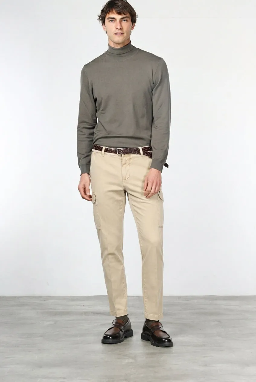 Mason's Chile Pantalone Cargo Uomo Latte Extra Slim