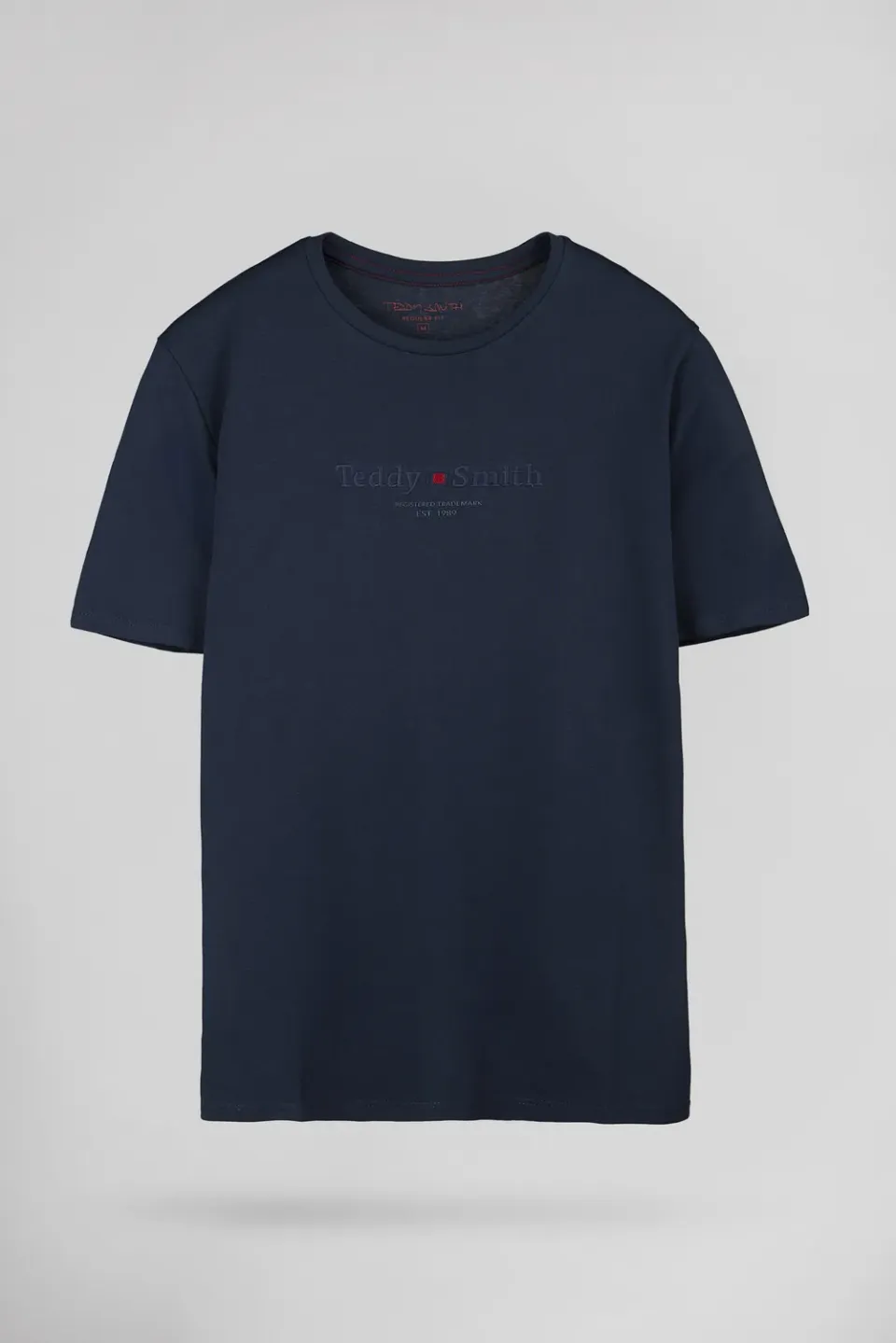Teddy Smith T-Jim MC T-Shirt Total Navy Cotone Uomo