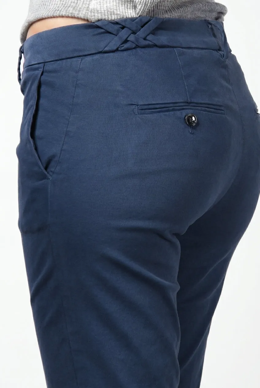 Mason's New York Trumpet Pantaloni Chino Blu Royal Gabardina