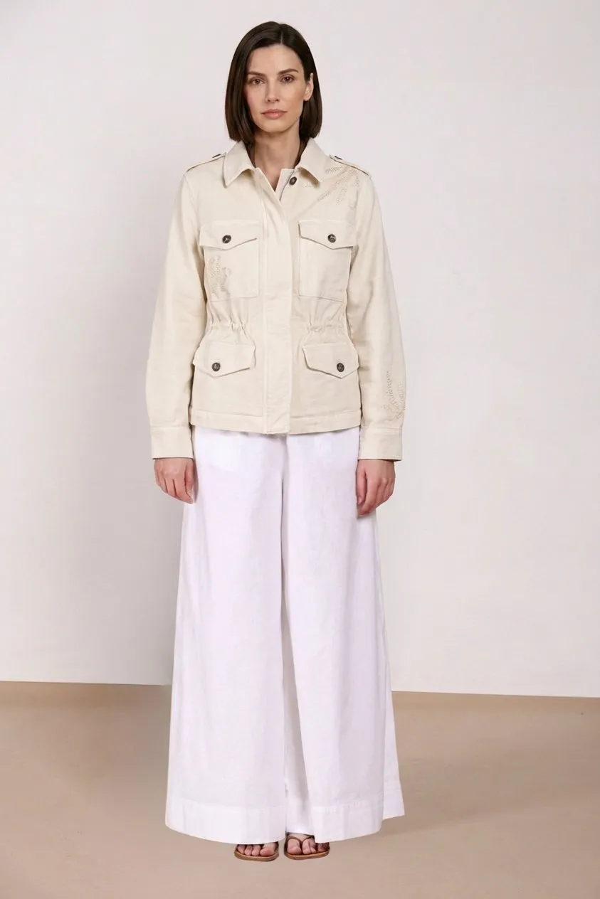 Mason's Eva giacca donna latte ricamo fiori