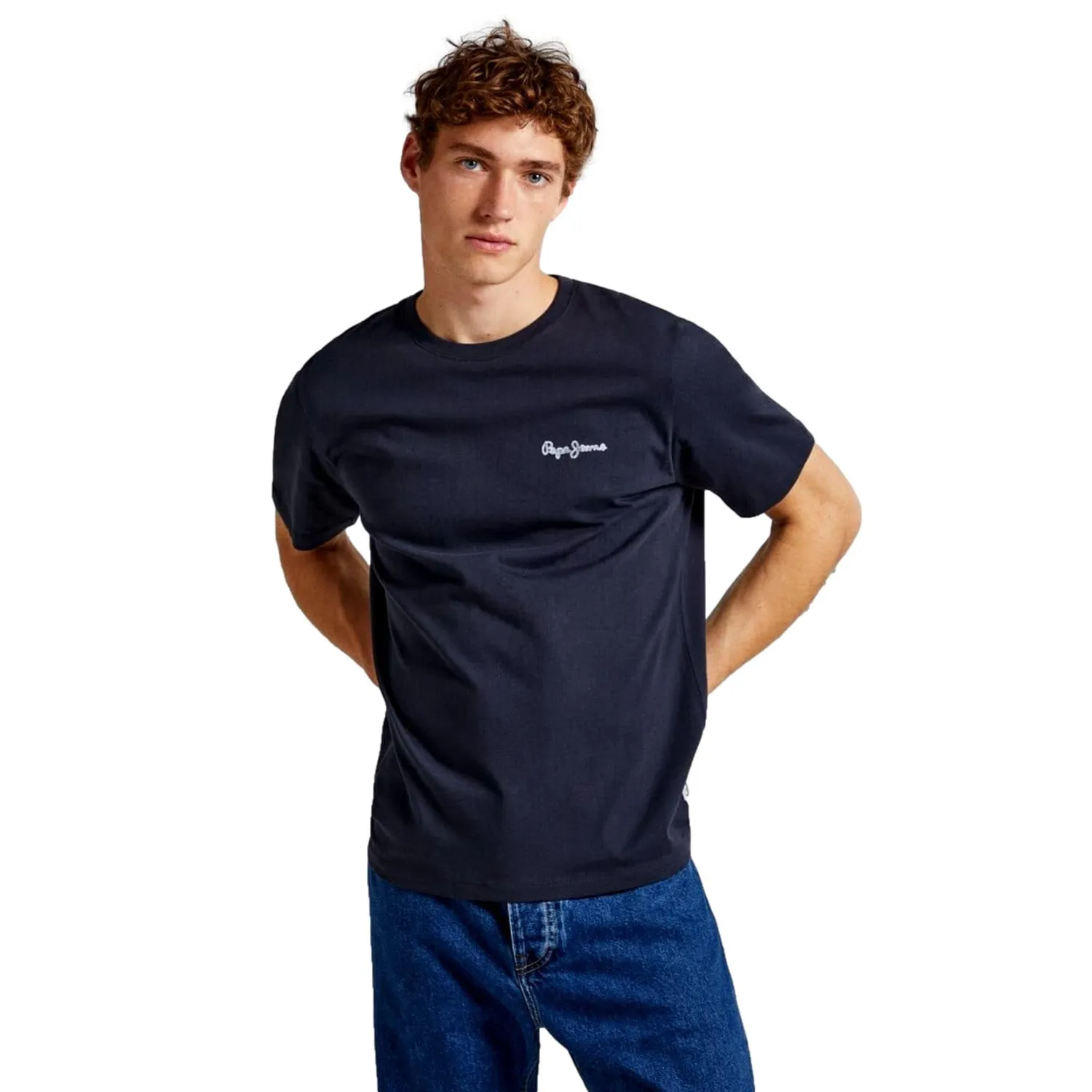 Pepe Jeans Cliford T-Shirt Uomo Blu Stampa Logo