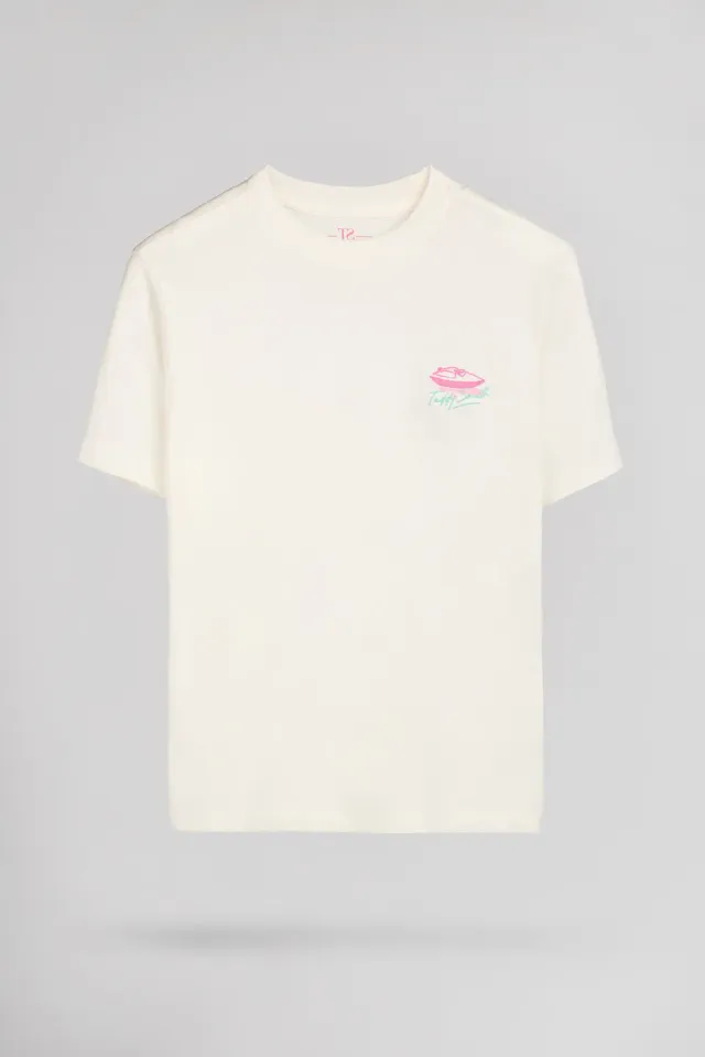 Teddy Smith T-Anabelle MC JR t-shirt bimba white cotone