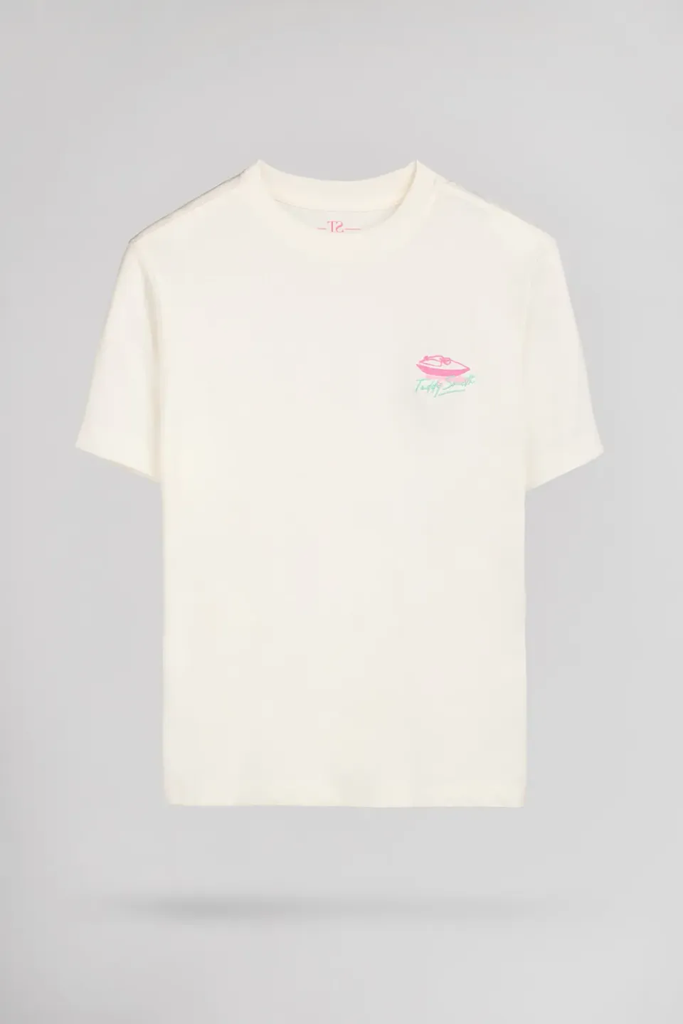 Teddy Smith T-Anabelle MC JR t-shirt bimba white cotone