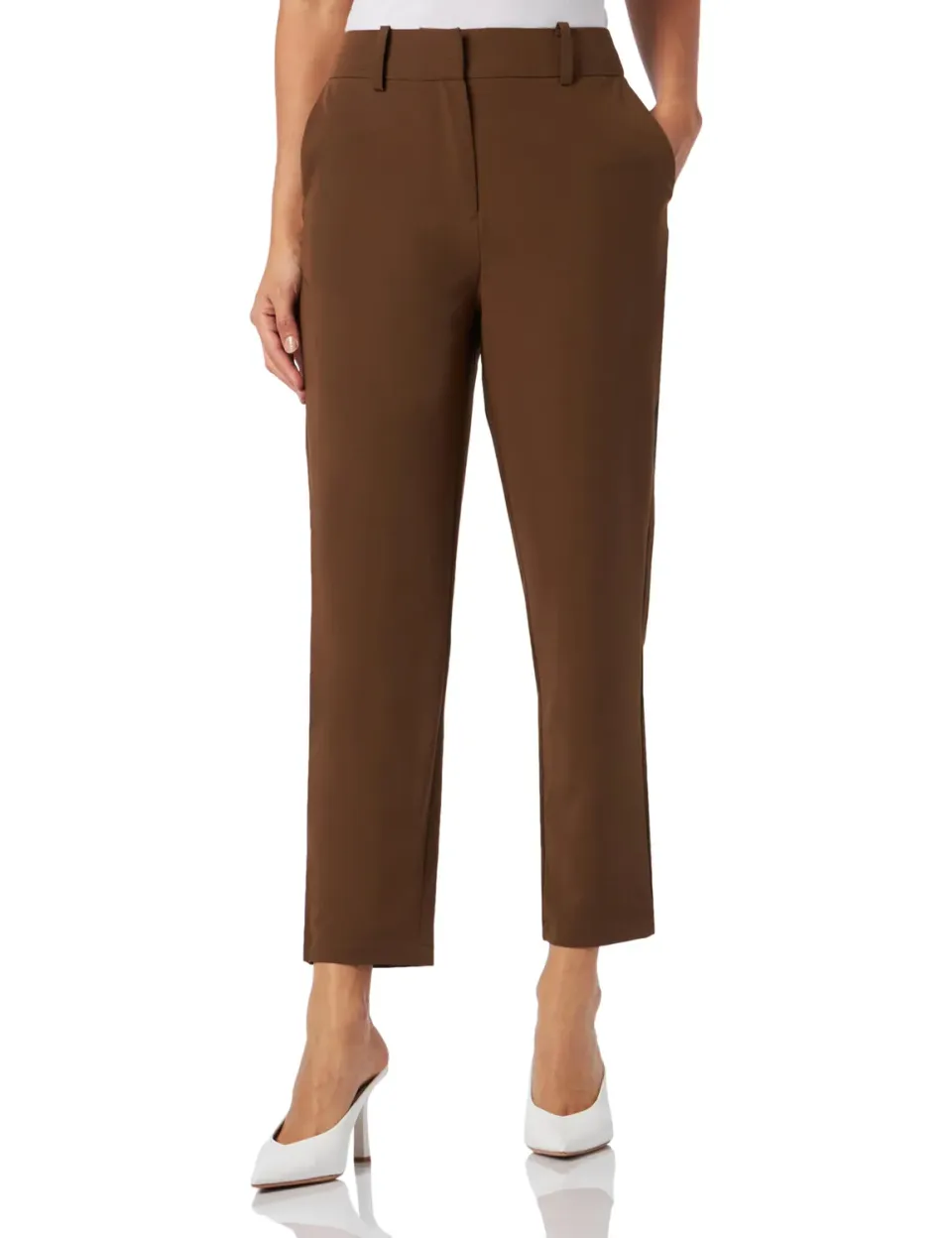 ONLY Onlmila CC Otw pantaloni donna terra scura elasticizzati