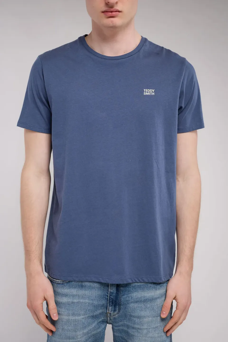 Teddy Smith The Tee 1 MC t-shirt faded indigo girocollo