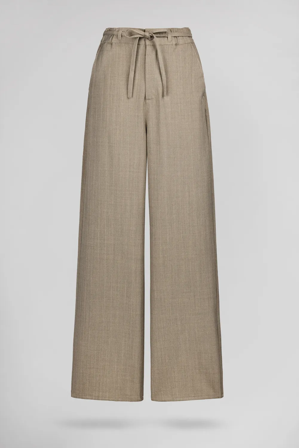 Teddy Smith P-Taylor Pantalone Donna Beige Gessato Relaxed