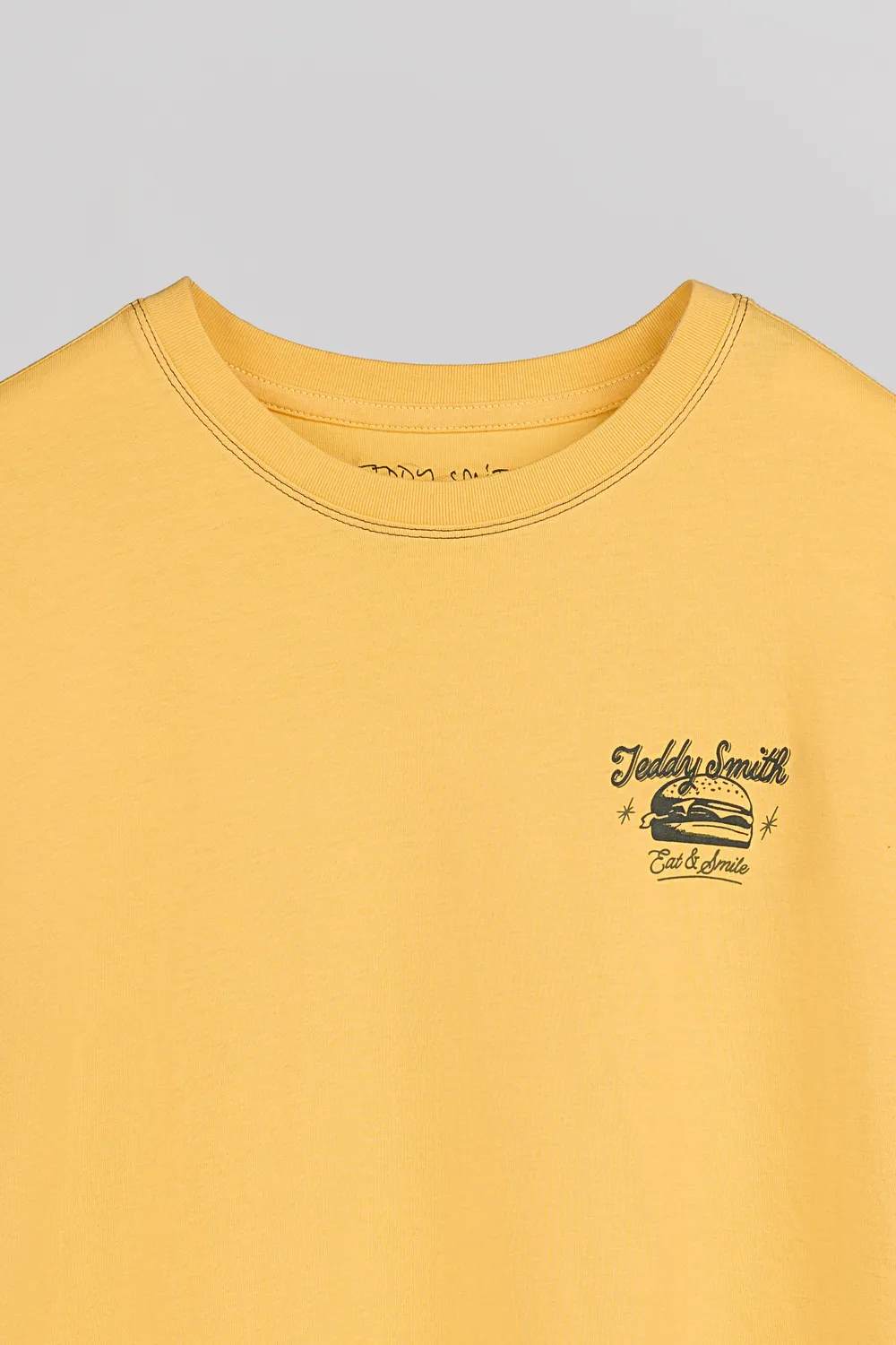 Teddy Smith T-Dinner t-shirt ragazzo gialla cotone