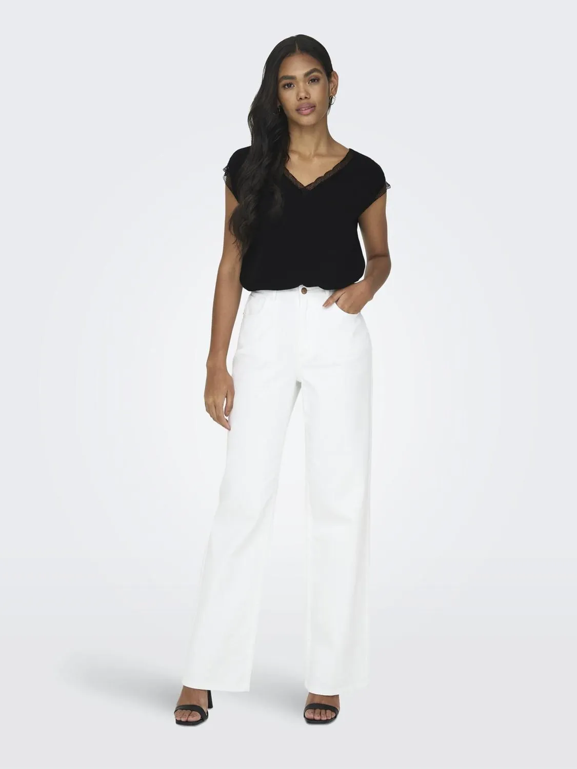 ONLY Onljasmina top donna nero basic