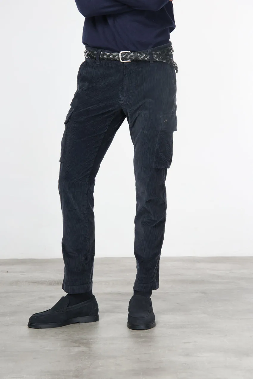 Mason's Chile cargo uomo blu notte velluto extra slim