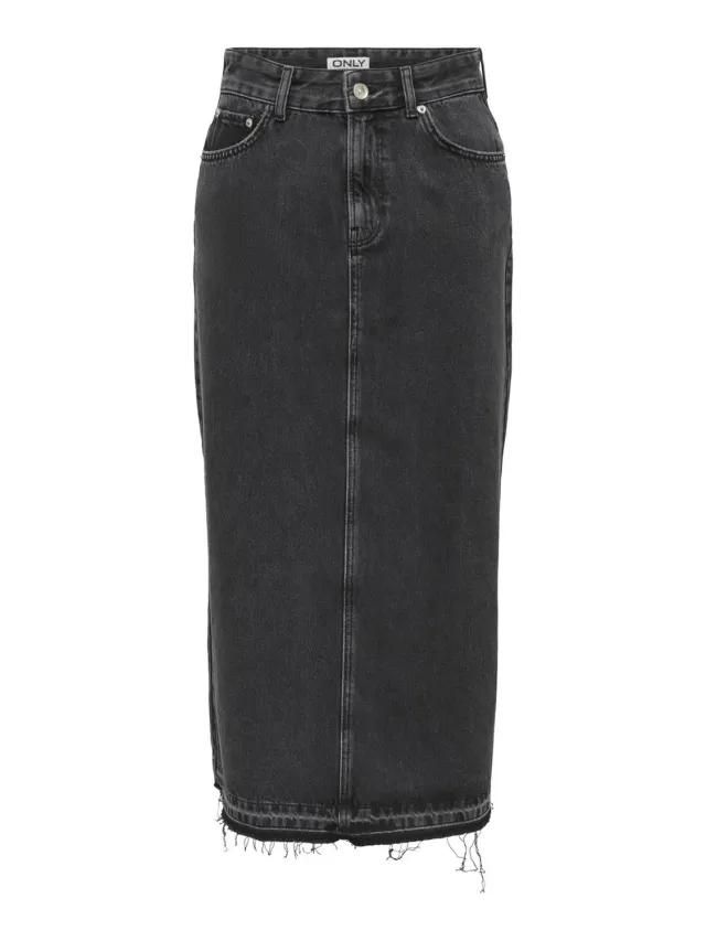 ONLY Onlnelia gonna jeans S nero delavé lunga