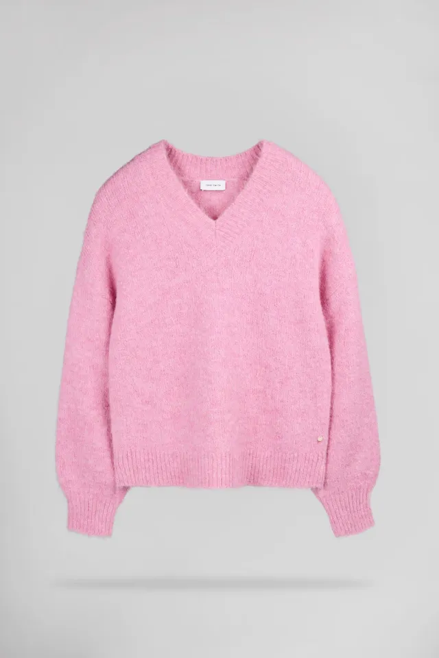 Teddy Smith P-Keith pull oversize rosa donna scollo V