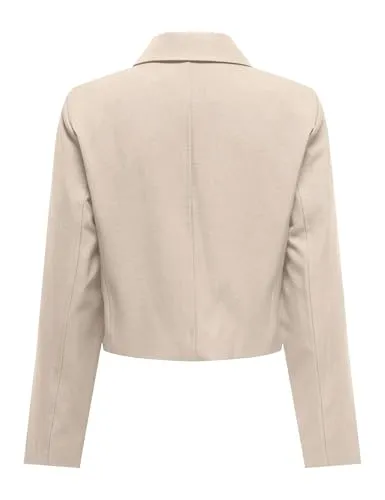 ONLY Onlhelene Life L/S Zip Jacket Cc Tlr Giacca Bianco Grigio 42