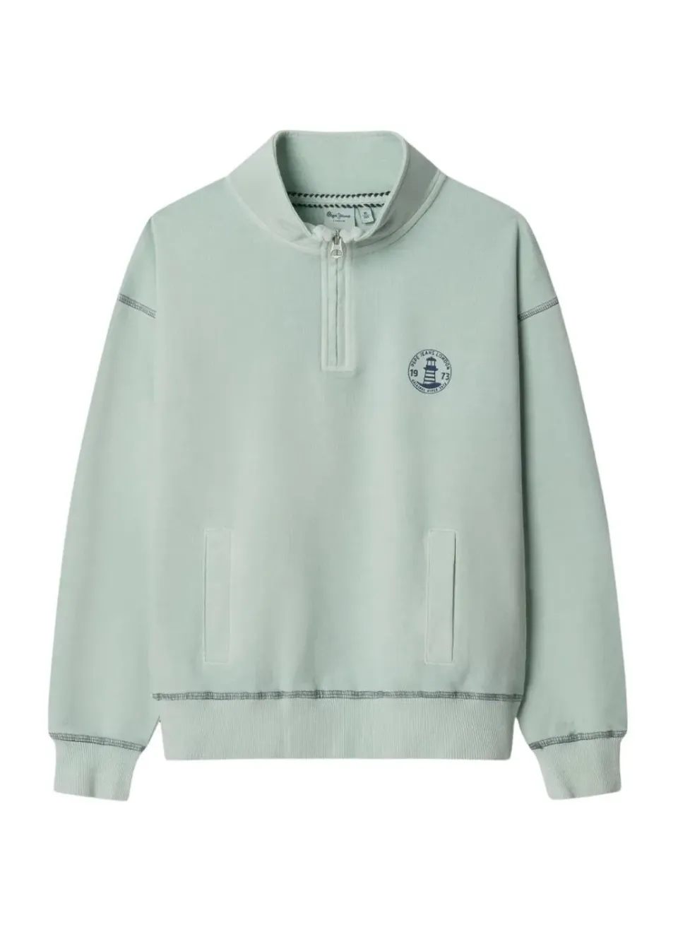 Pepe Jeans Preston Felpa Bambino 12 Anni Mezza Zip