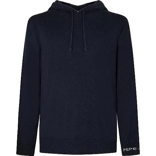 Pepe Jeans Andre hoodie felpa uomo blu Dulwich cotone