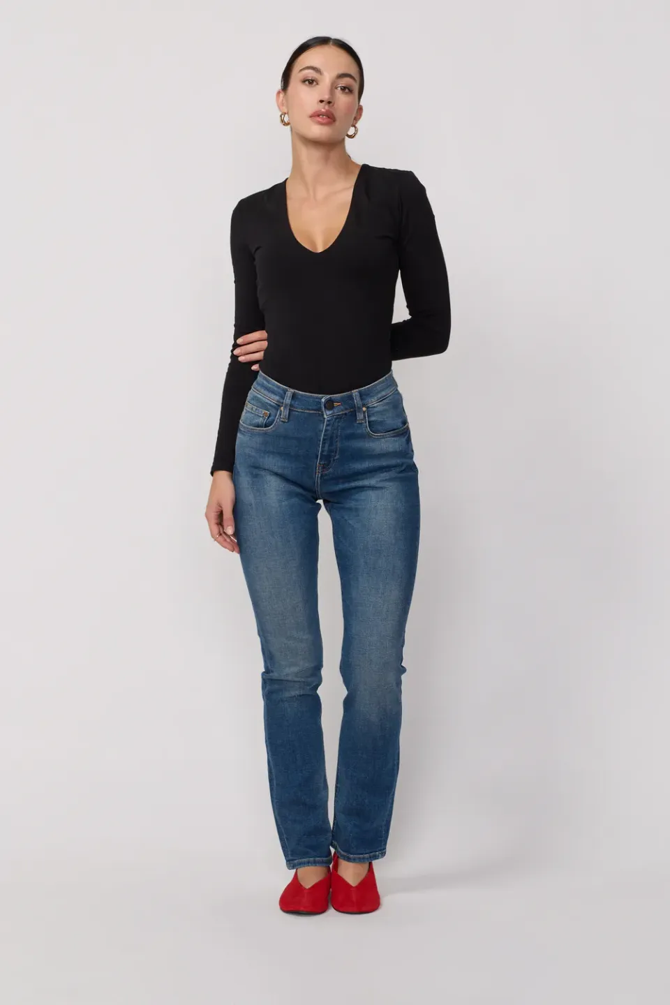 Acquaverde Diamond jeans Aged Wash dritti
