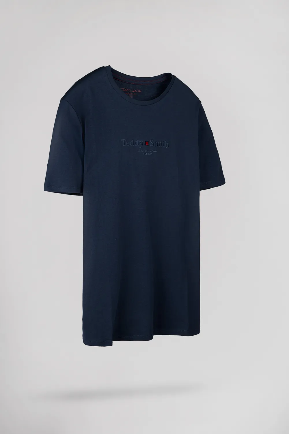 Teddy Smith T-Jim MC T-Shirt Total Navy Cotone Uomo