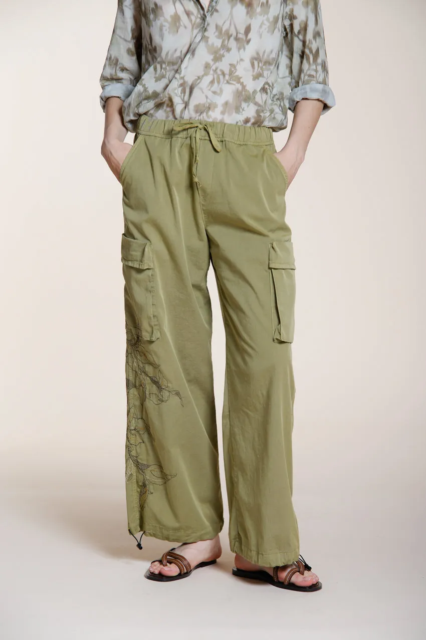 Mason's Francis pantalone cargo donna verde acido wide leg