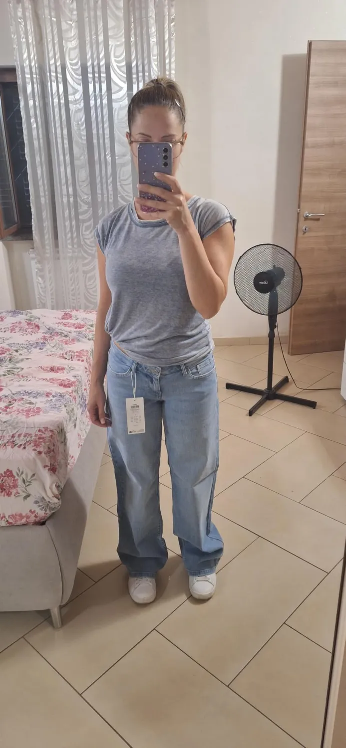 ONLY Onljudy jeans straight vita bassa taglia S denim