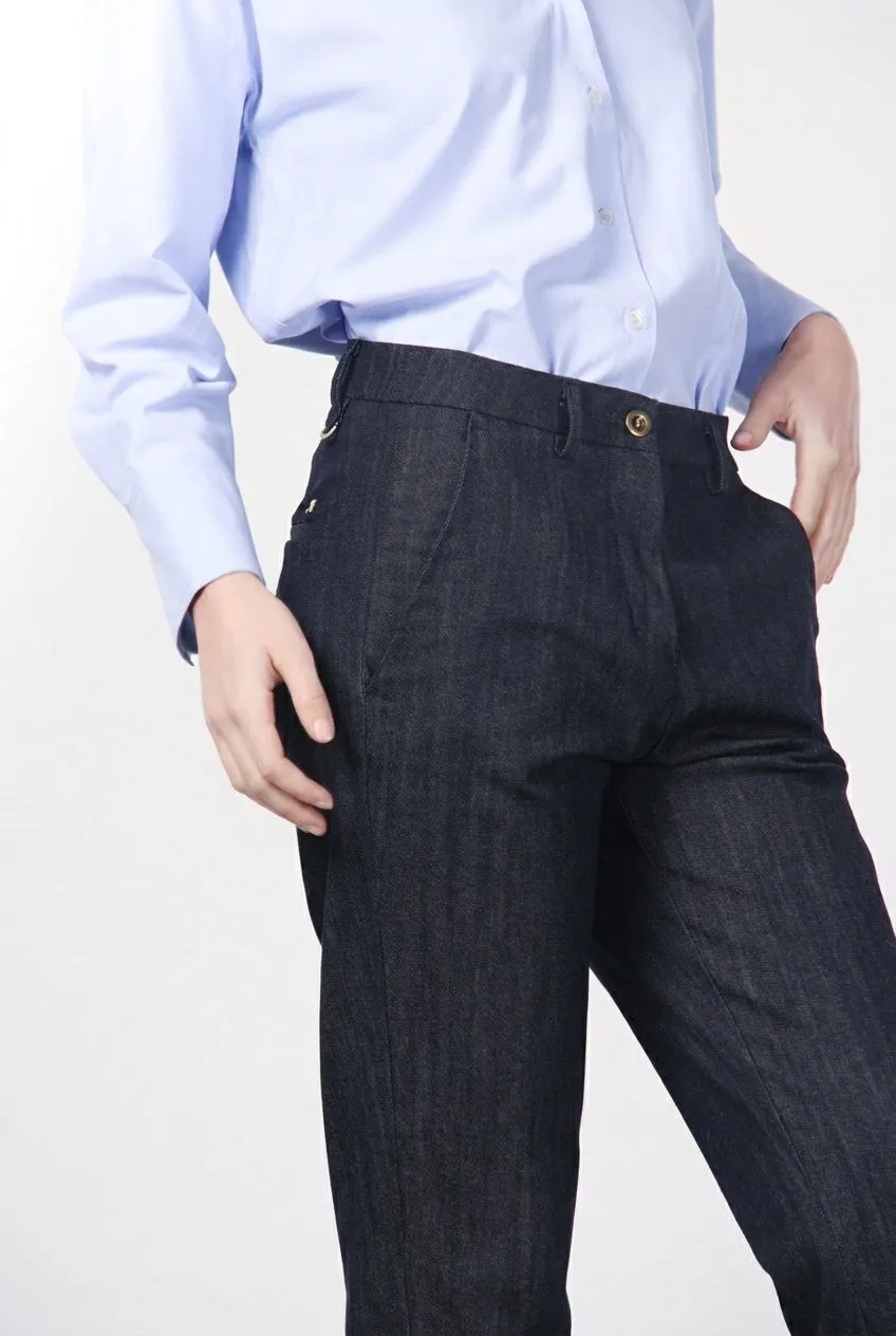 Mason's New York Carrot chino donna denim blu navy