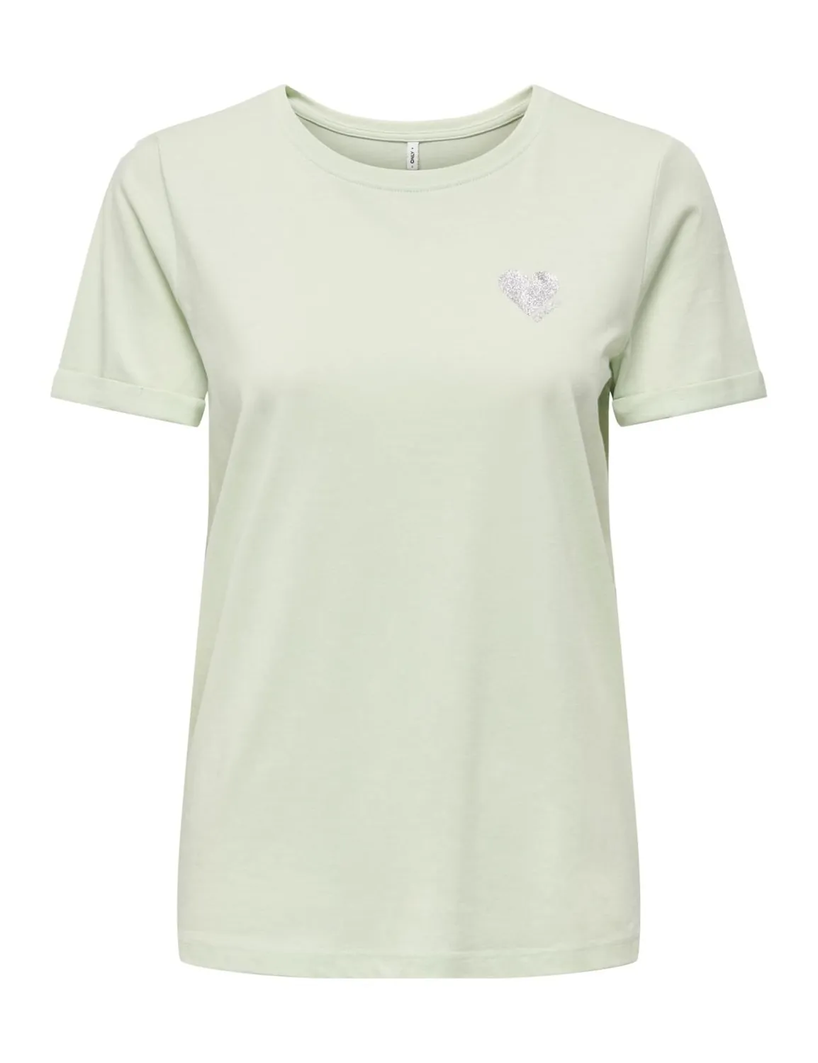 ONLY ONLKITA T-shirt nero cuore glitter oro L