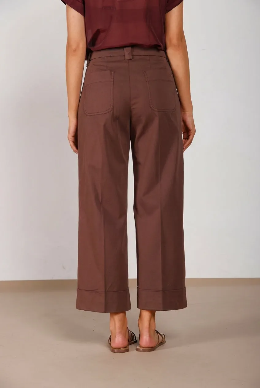 Mason's New York Studio Cropped pantalone chino marrone scuro