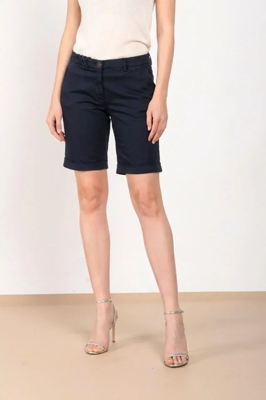 Mason's New York bermuda chino donna blu notte slim