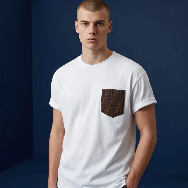 Never Say Never Fendi Basic T-Shirt Tessuto Personalizzata