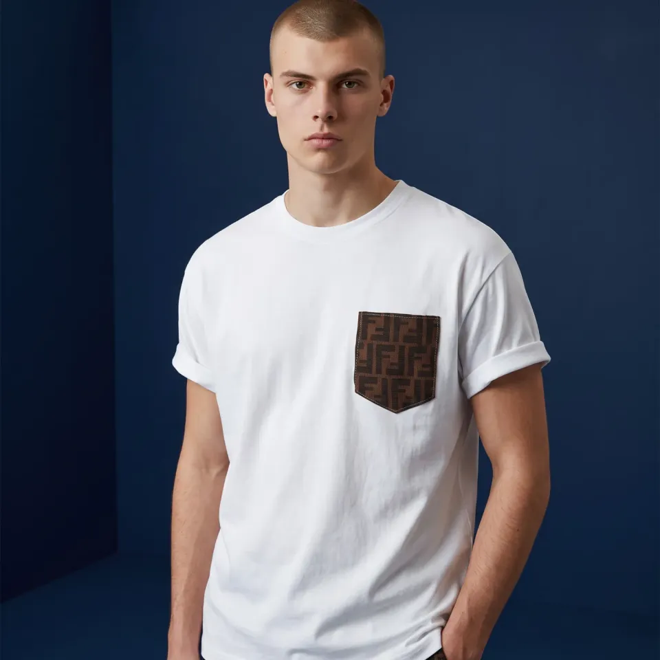 Never Say Never Fendi Basic T-Shirt Tessuto Personalizzata
